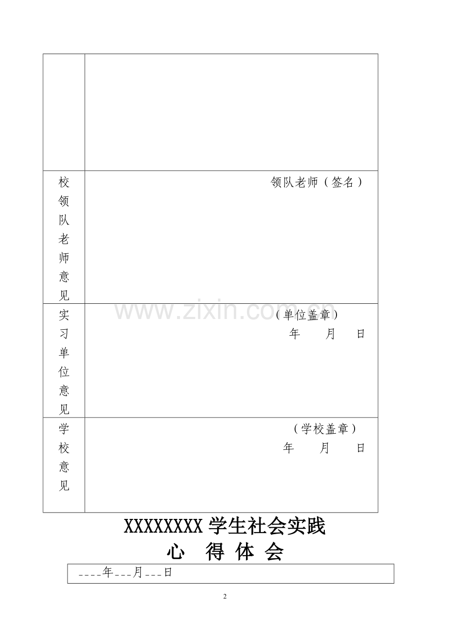 社会实践表格模板.doc_第2页