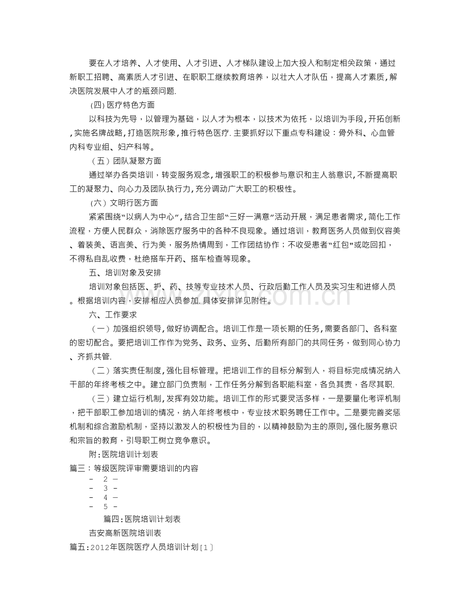 等级医院培训计划.doc_第2页