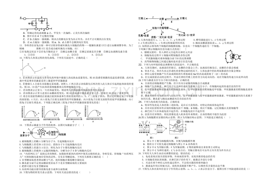 山东临沂市卧龙中学2021届高三上学期第三次月考生物试题-Word版含答案.docx_第2页