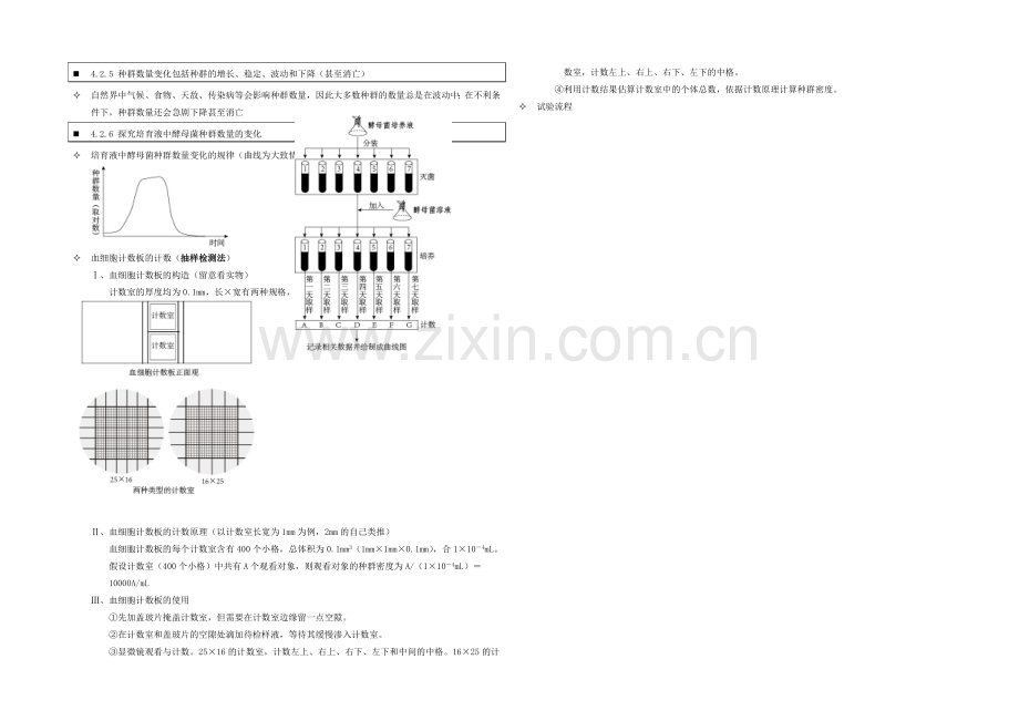 高中人教版生物学生笔记：必修3-4.2-种群数量的变化.docx_第2页