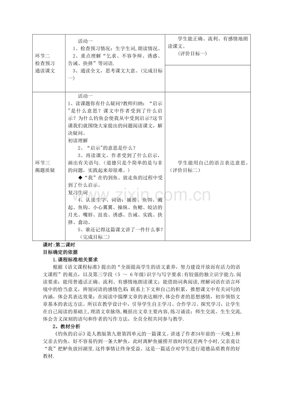 教师--学生都有--人教版五年级上册语文全册基于标准的教学设计---第四单元.doc_第2页