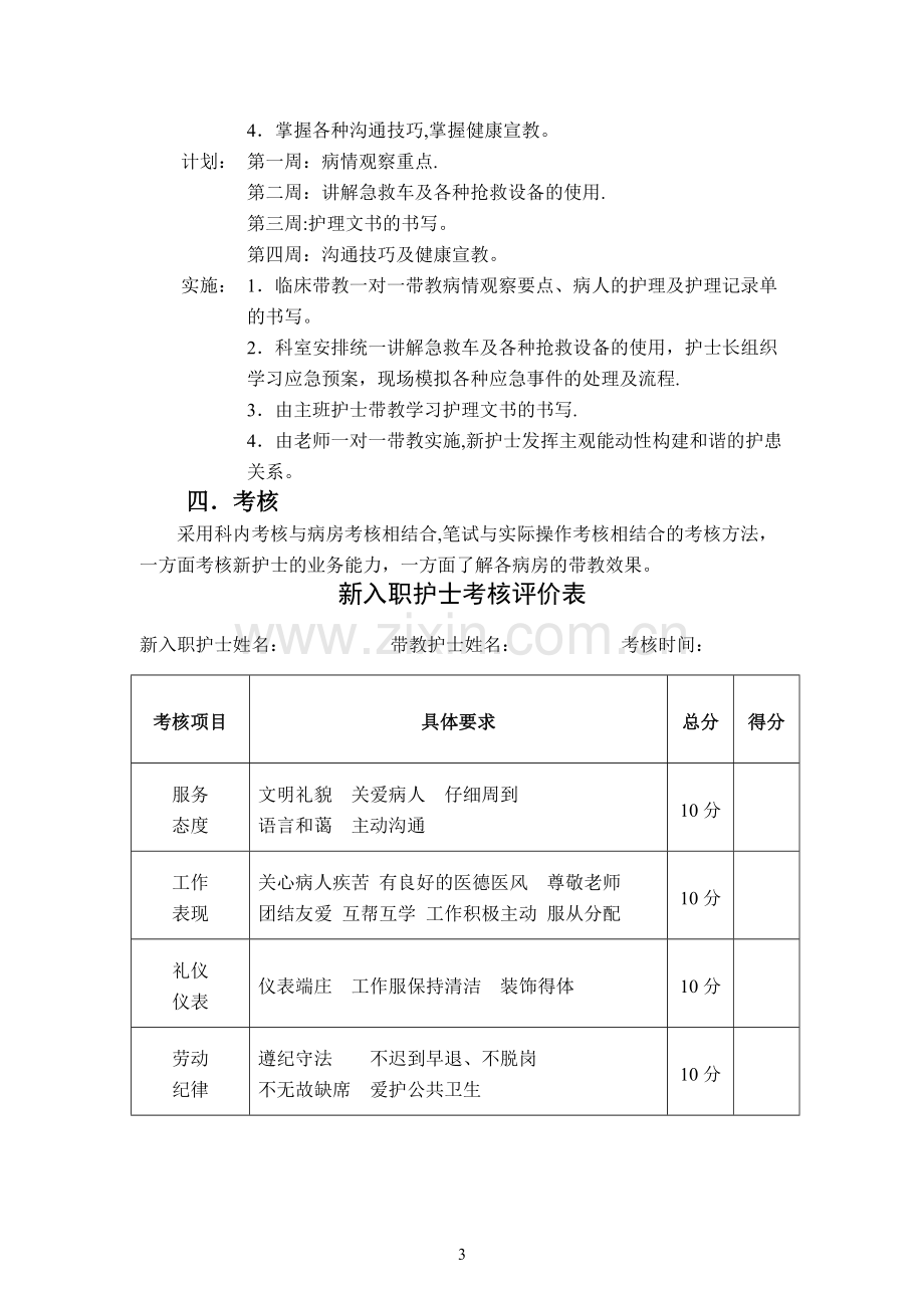 新护士入科培训计划.docx_第3页