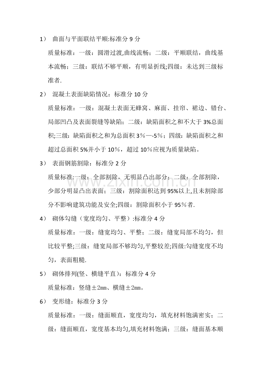 水工建筑物外观质量评分标准.doc_第2页