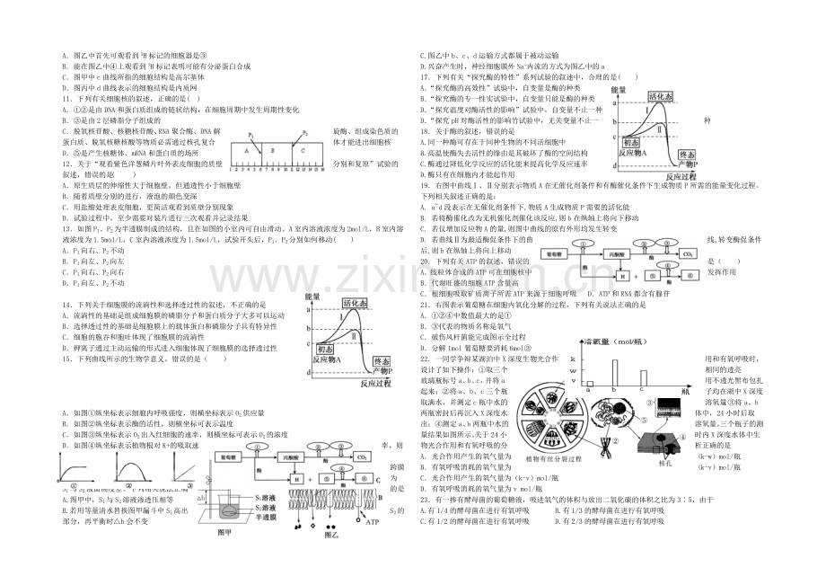 新疆兵团农二师华山中学2022届高三上学期第一次月考生物试题-Word版含解析.docx_第2页