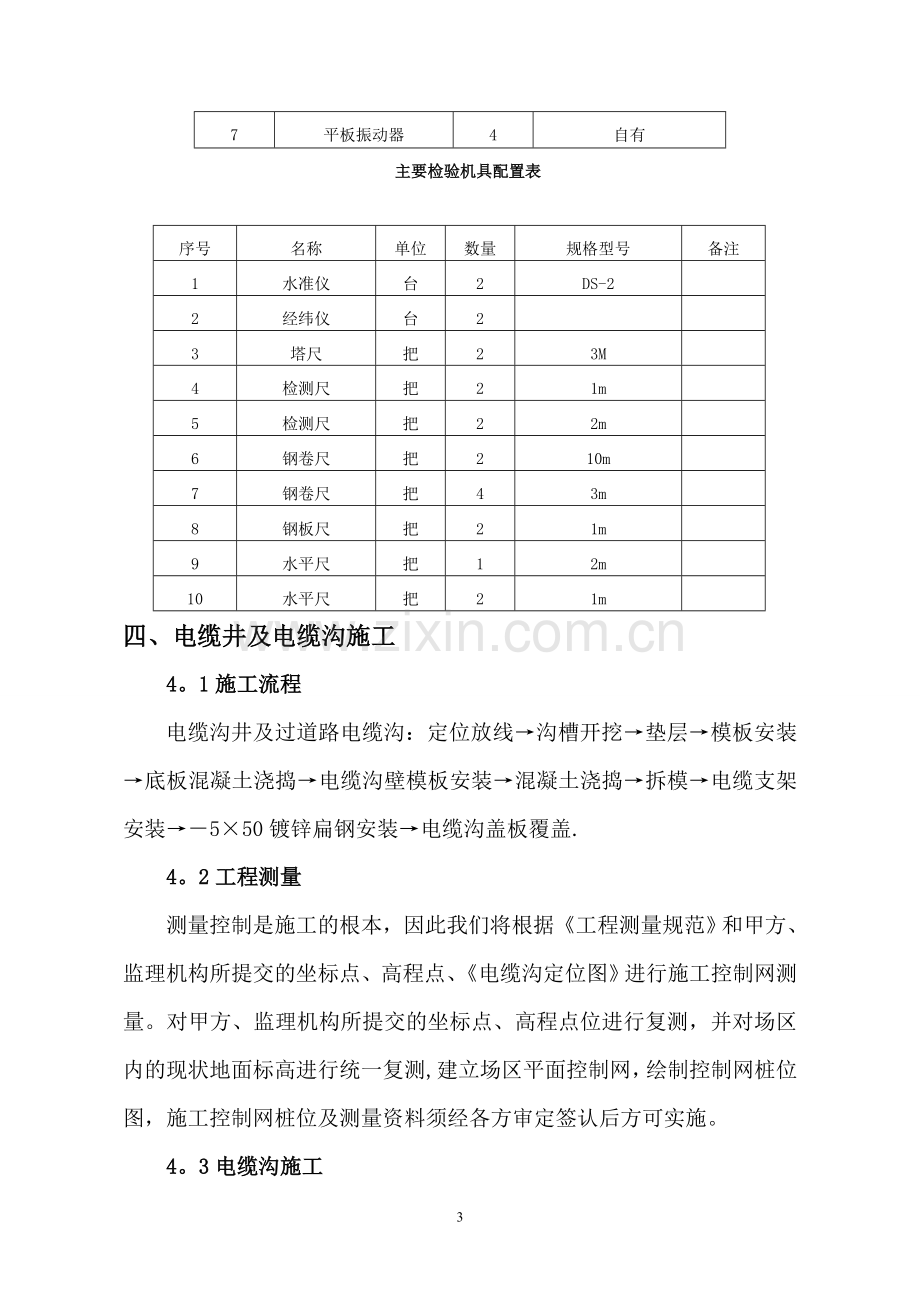 室外电缆井及电缆沟专项施工方案.doc_第3页