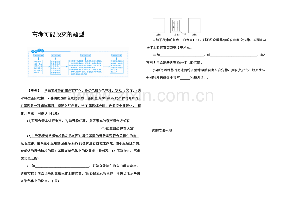 2022届高考生物一轮复习单元排查通关(6)高考可能出现的题型-.docx_第1页