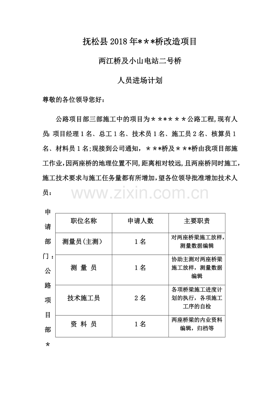 工程技术人员进场计划.doc_第1页