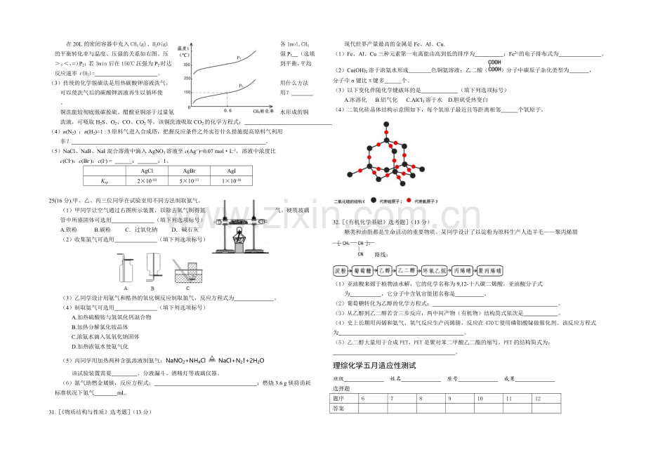 福建省福州市2021届高三5月适应性考试化学试卷-Word版含答案.docx_第2页