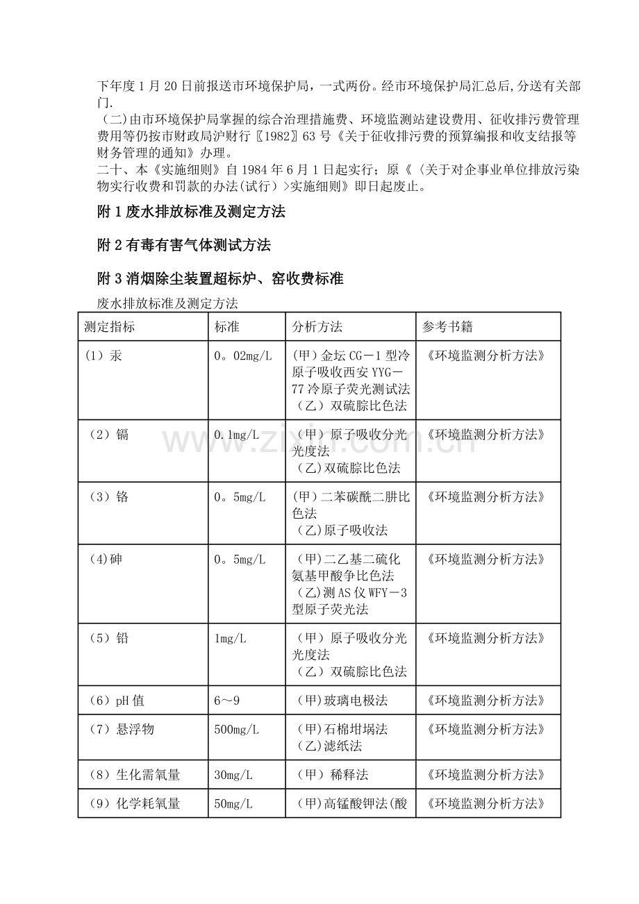 上海市排污收费和罚款管理办法的实施细则.docx_第3页