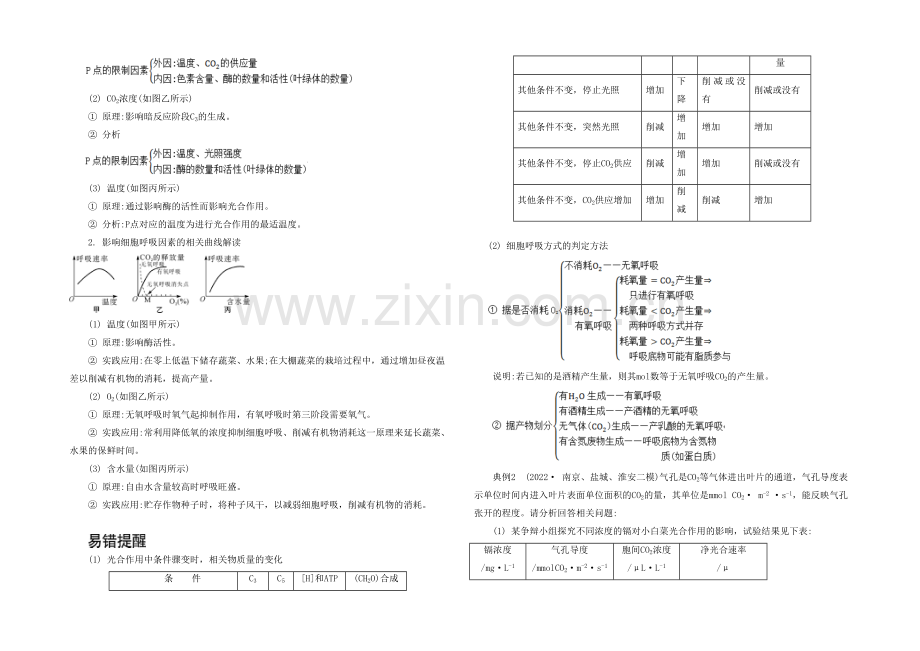 2021高考生物二轮复习提优(江苏专用)专题二第二讲-光合作用和呼吸作用9-【能力提升】-.docx_第2页