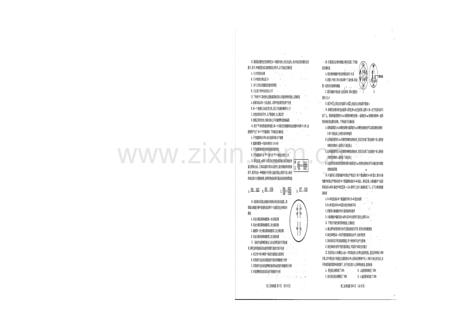 山东省泰山市泰山中学2020-2021学年高二上学期期末考试生物试题扫描版含答案.docx_第2页