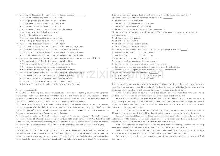 2021年高考英语新课标版一轮专题复习之阅读理解24Word版含答案.docx_第3页