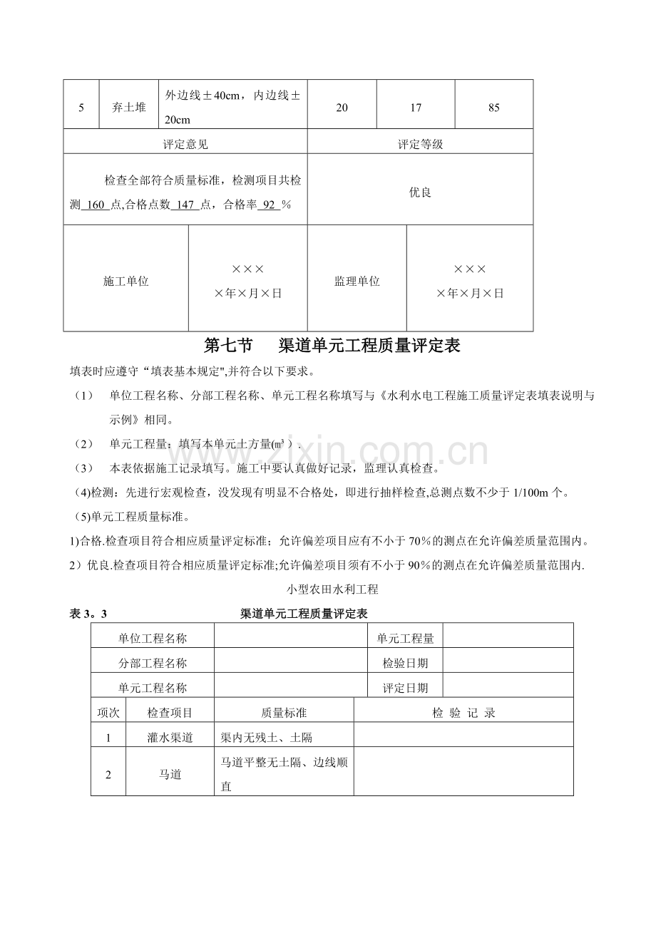 小型农田水利工程单元工程质量评定表.doc_第3页