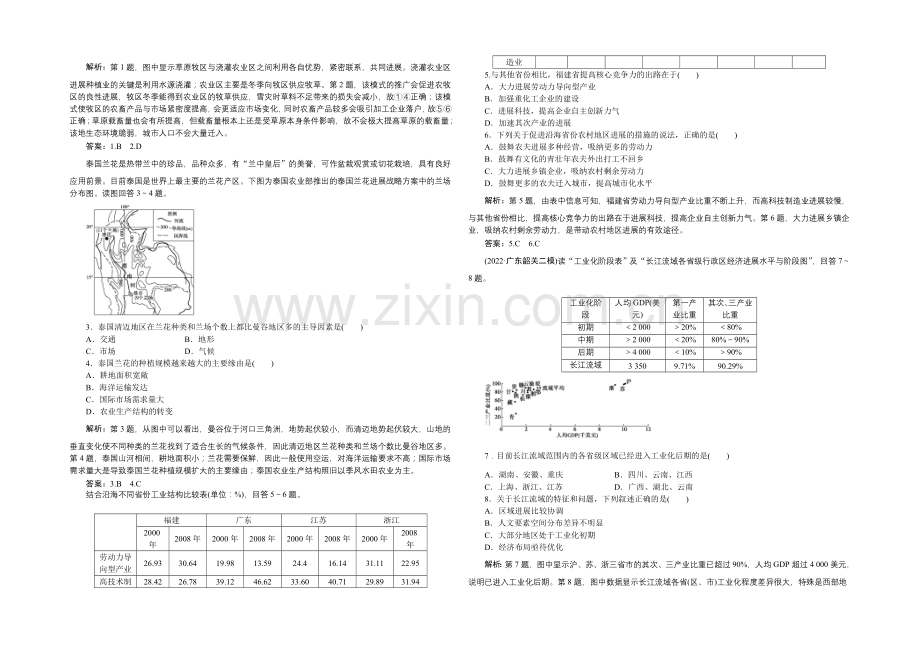 2022届(新课标)地理大一轮复习配套文档：第十五章-区域经济发展-章末提升三步曲.docx_第2页