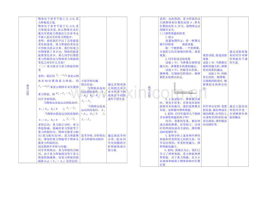 山东省2020-2021年高一物理下学期(鲁科版)必修2教案-第2章第2节-势能的改变1.docx_第3页