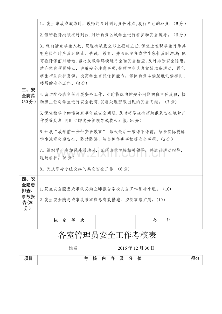 教师安全工作考核表.docx_第3页