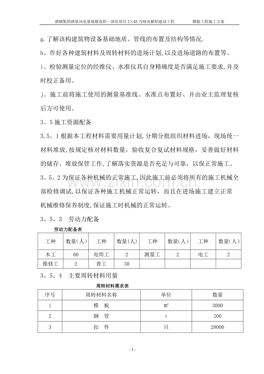 杯口基础模板程施工方案.doc_第3页