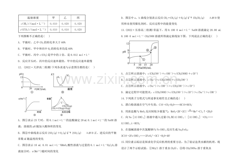 【全程复习方略】高中化学选修四配套练习：综合质量评估(鲁科版).docx_第3页