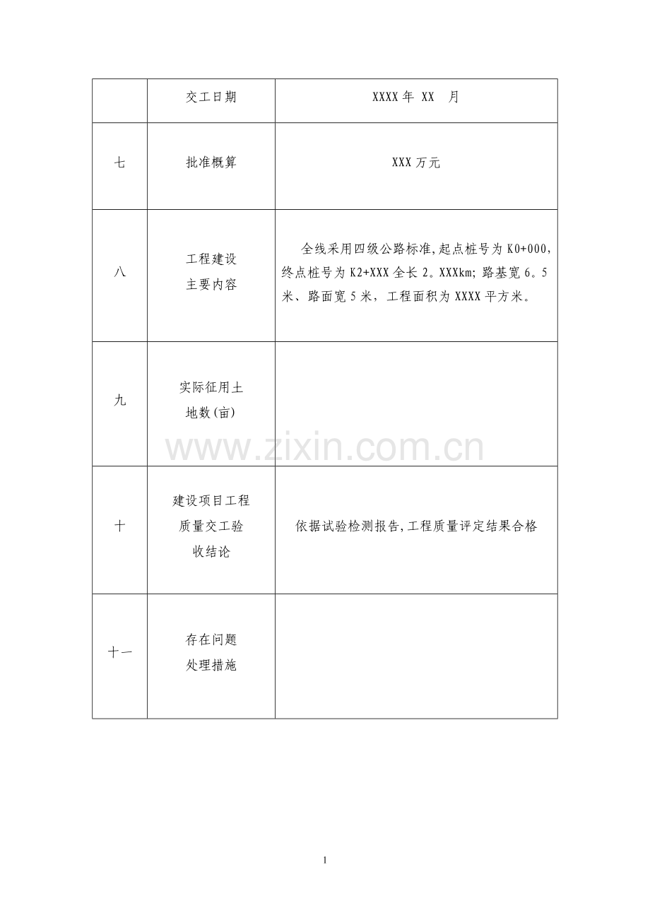 交竣工验收报告模板.doc_第2页