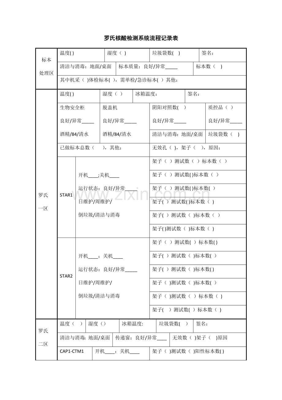 核酸检测系统流程记录表60045.doc_第1页