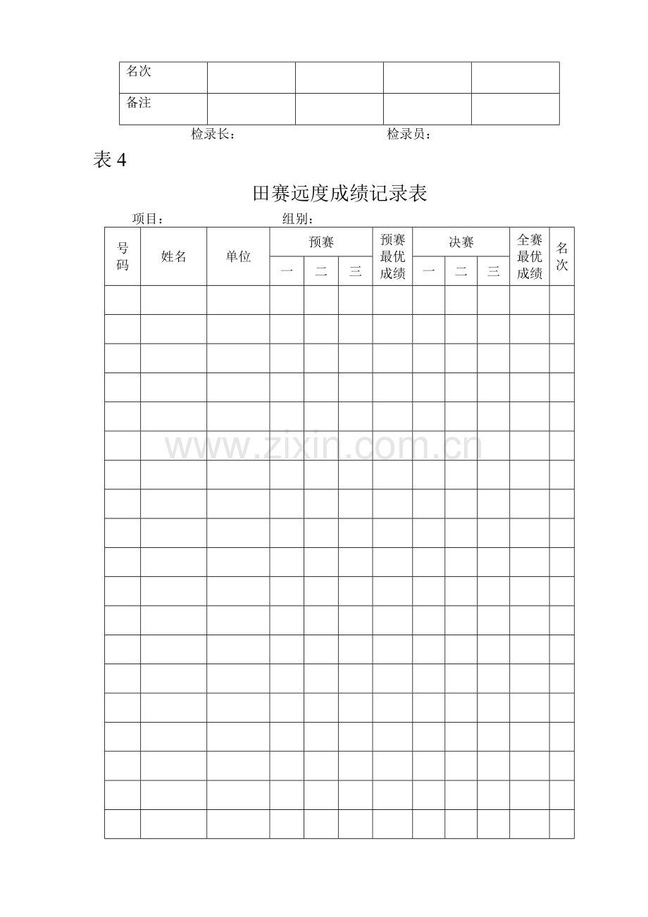 田径运动会各类表格(表1-11缺表5).doc_第3页