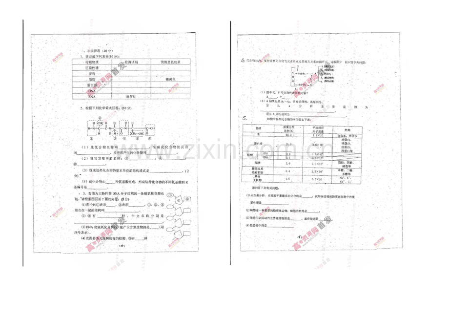 河南省商水一高2020-2021学年高一上学期第一次月考试题-生物-扫描版含答案.docx_第3页