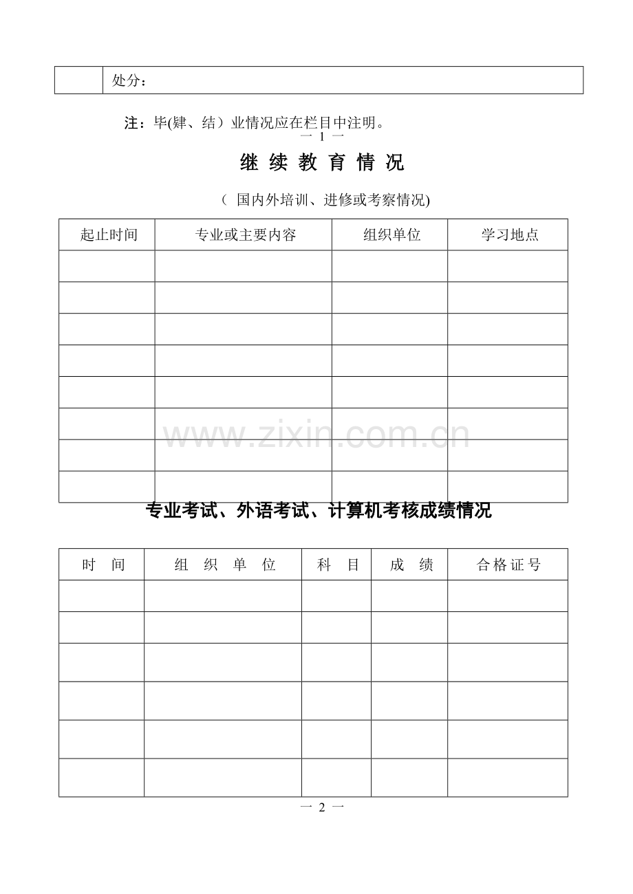 江苏省专业技术资格评审申报表.doc_第3页