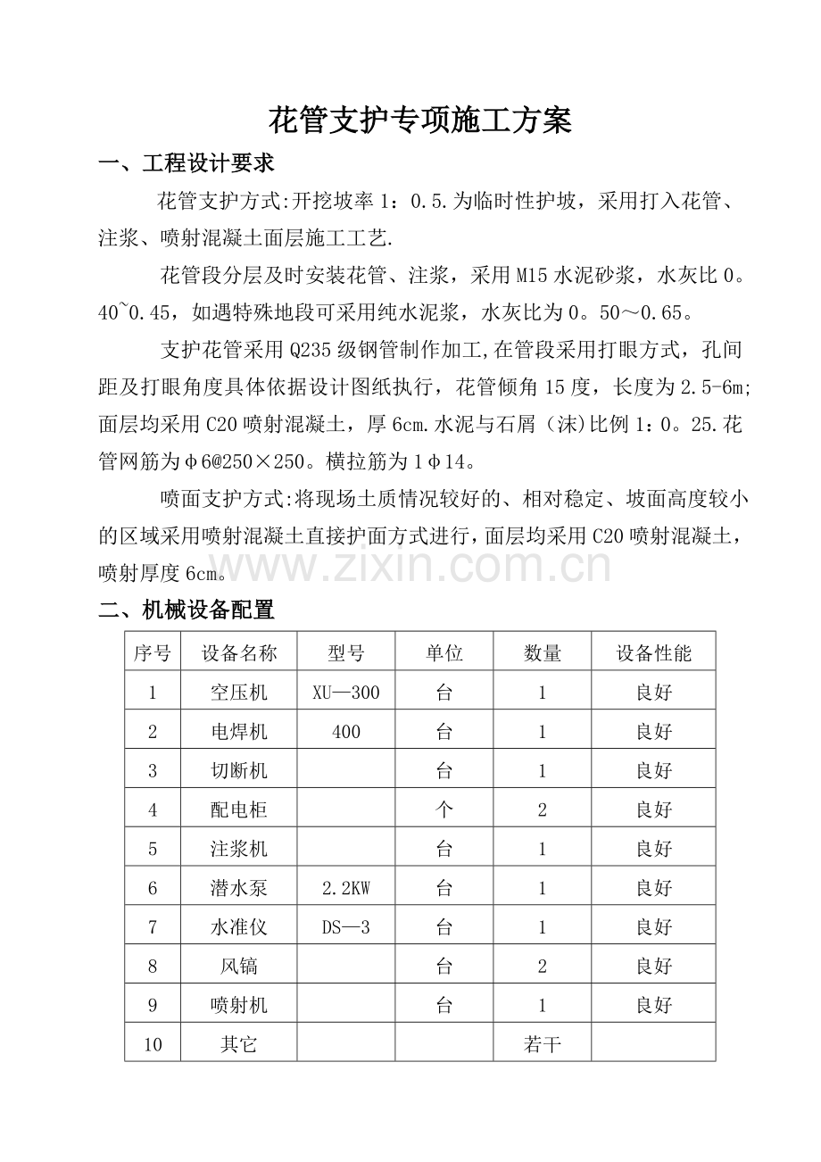 花管支护专项方案.doc_第1页