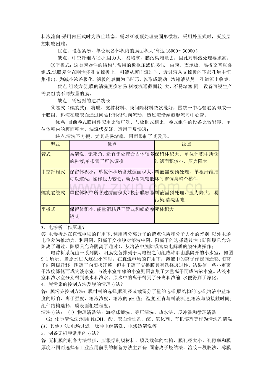 膜分离试题及答案.doc_第2页