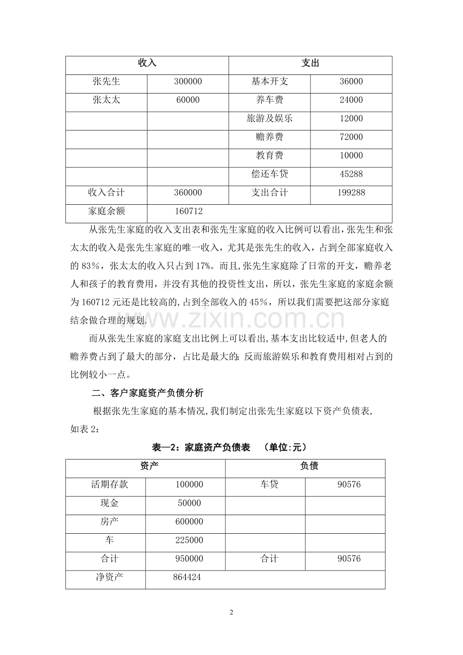 家庭理财方案设计案例.doc_第2页