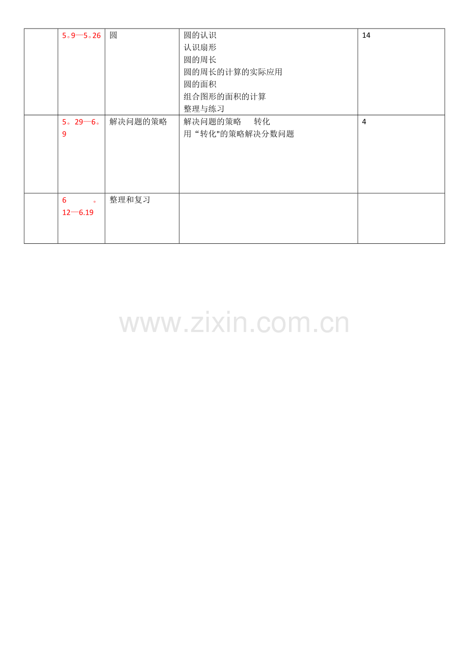 苏教版小数数学五年级下册教学进度表.doc_第2页