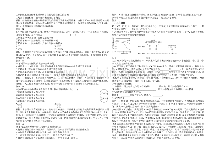 2022高考生物(新课标)大一轮复习配套检测-第七单元-生物的变异、育种和进化20.docx_第2页