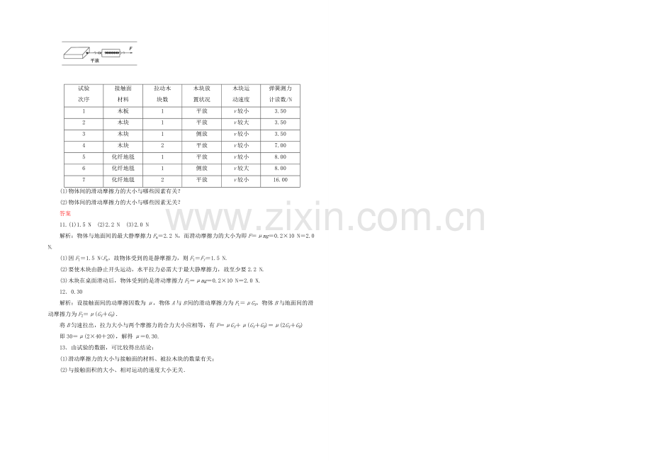 【2020秋备课】高中物理练习新人教版必修1-3.3-摩擦力.docx_第3页