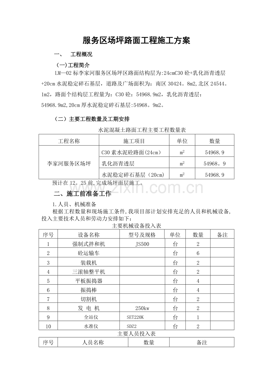 场坪砼路面施工方案.doc_第1页