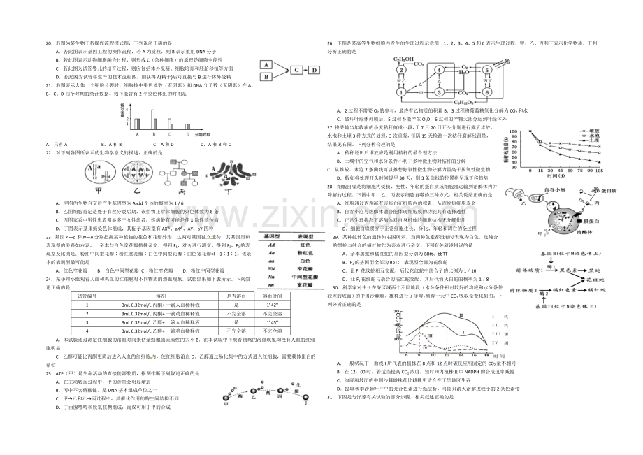 2021年高考生物小题专练系列3-Word版含答案.docx_第2页