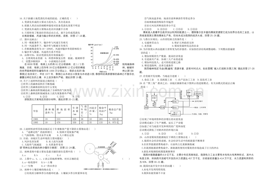 辽宁省沈阳二中2021-2022学年高二上学期10月月考试题-地理-Word版含答案.docx_第2页