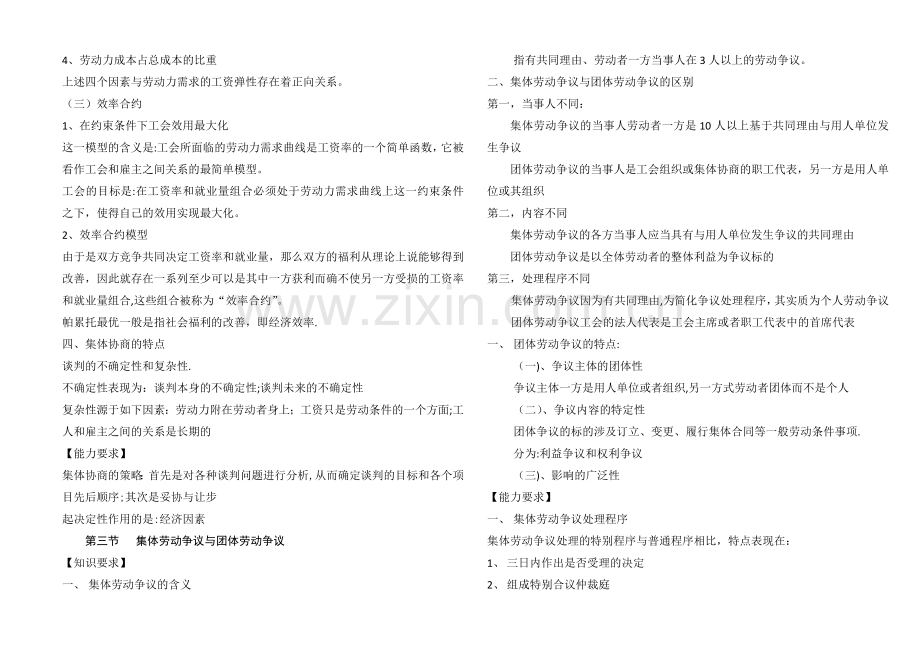 人力资源管理师一级考试重点-第六章劳动关系管理.doc_第3页