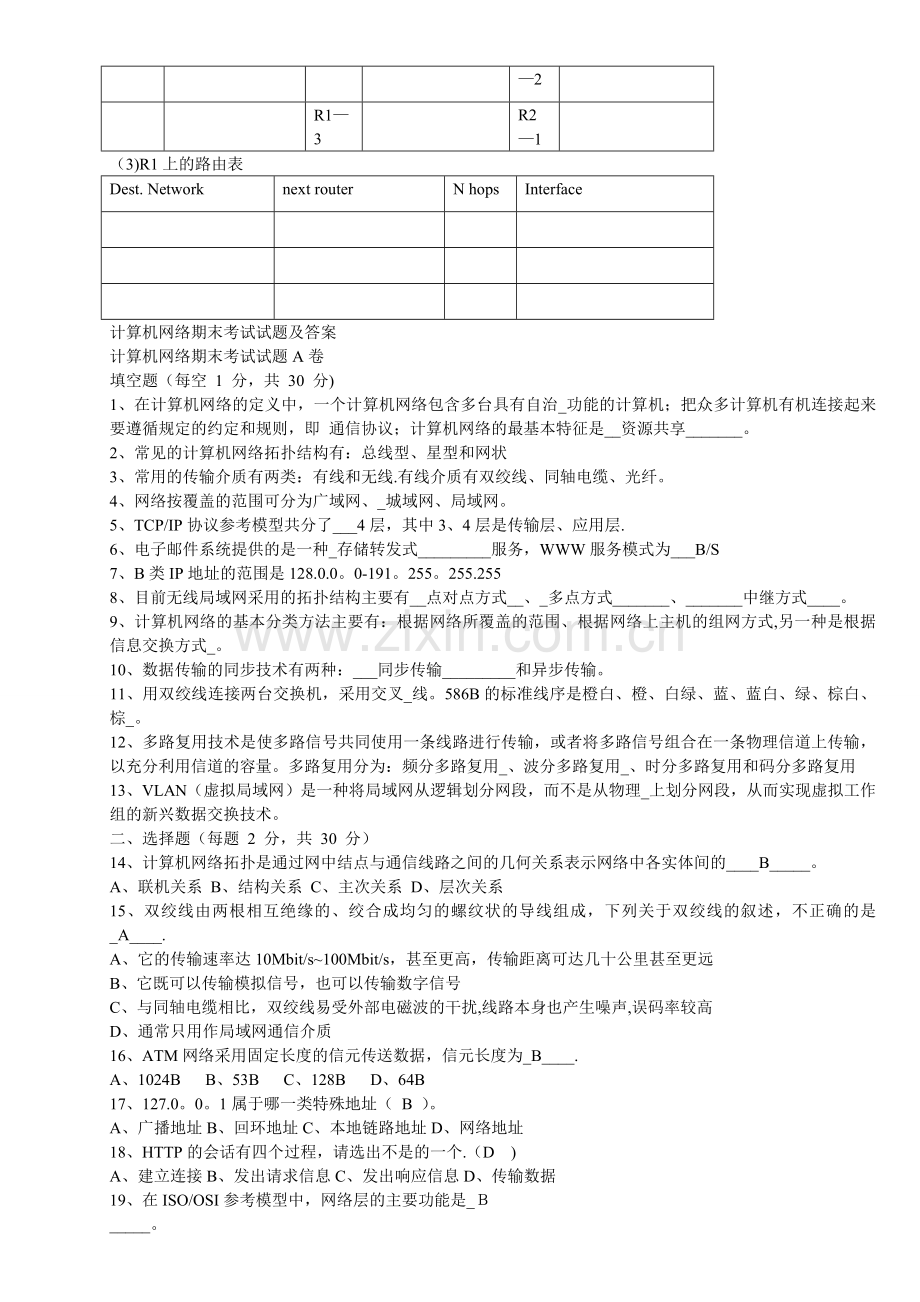 计算机网络期末考试试题及答案总.doc_第3页