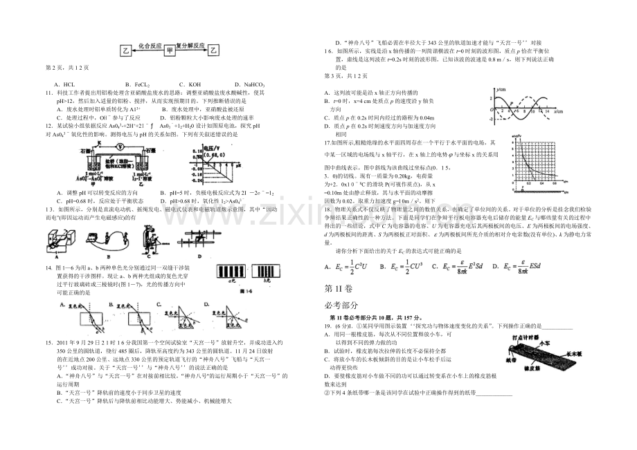 福建省厦门双十中学2021届高三上学期期末考试理综试卷-Word版含答案.docx_第2页