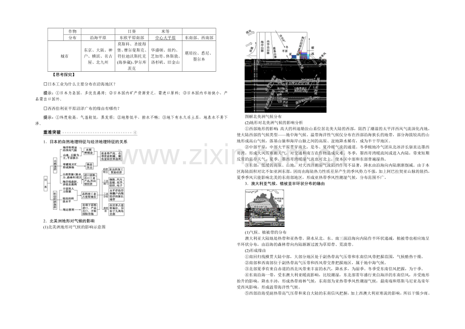 2022届(新课标)地理大一轮复习配套文档：第十七章-世界地理-第37讲-世界主要国家.docx_第3页