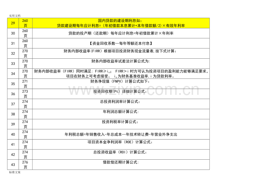 投资项目评估公式表.doc_第3页