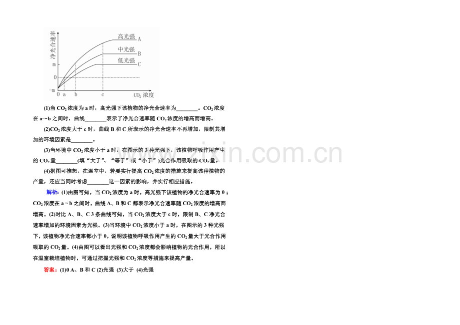 《金版教程》2022届高考生物一轮总复习随堂高考分组集训-3-11能量之源——光与光合作用-.docx_第3页