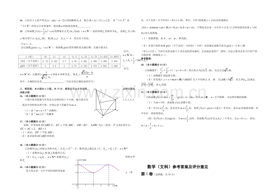 【2021成都一诊】四川省成都市2021届高三第一次诊断试题-数学(文)Word版含答案.docx_第2页