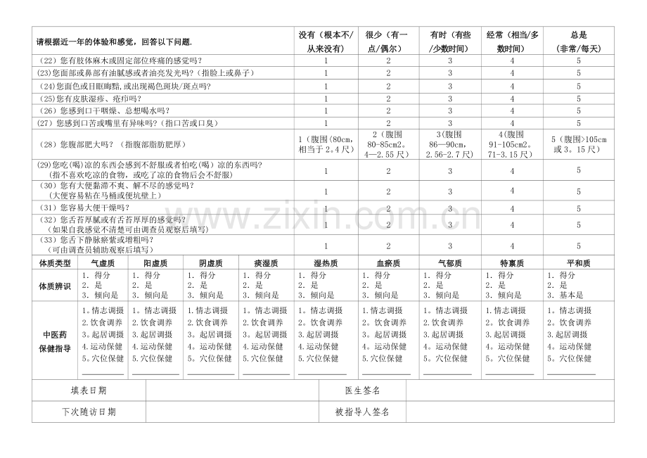 老年人-中医药健康管理服务记录表.doc_第2页