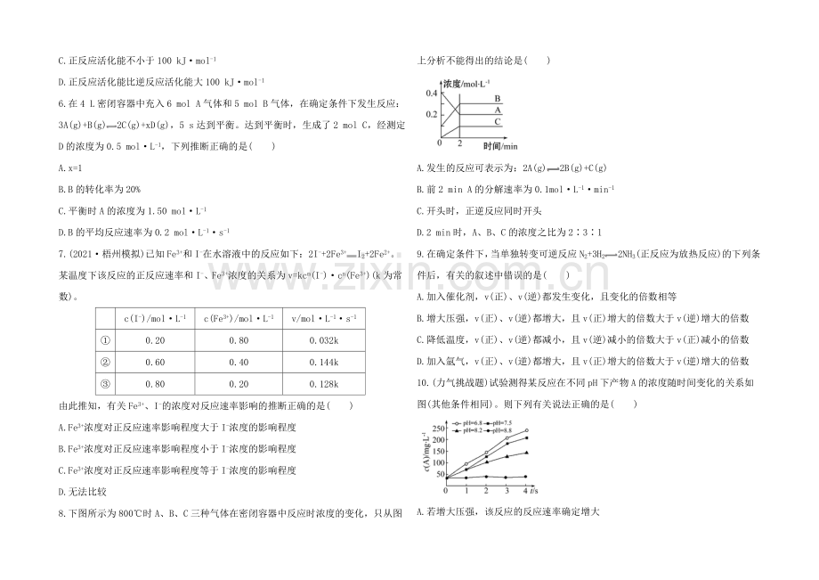 2020年高考化学课时提升作业(19)-第九章-第一节-化学反应速率(广东专供).docx_第2页