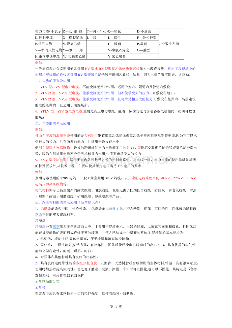 一建《机电实务》机电工程项目常用非金属材料的类型及应用.doc_第3页