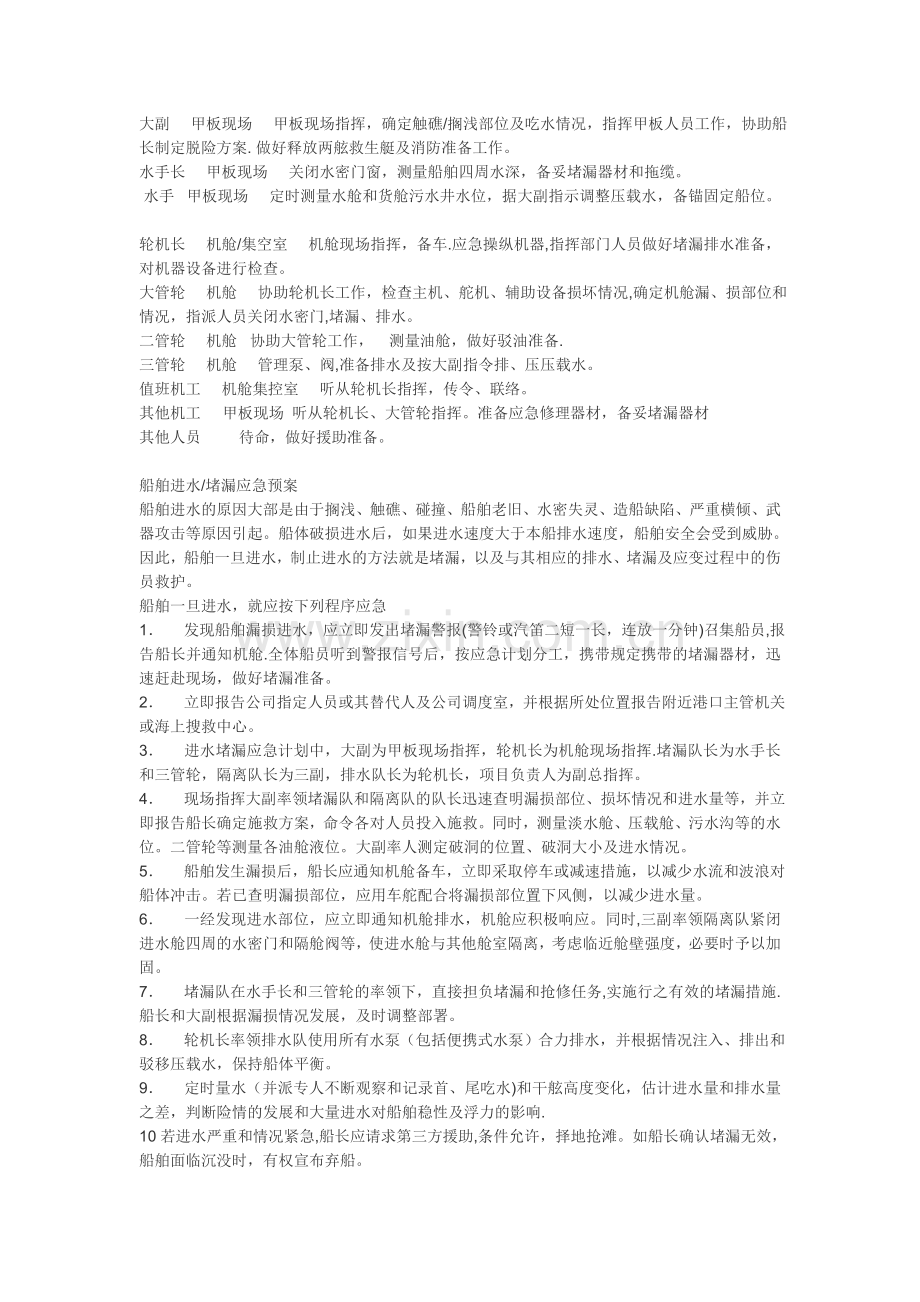 船舶各种应急预案及应急计划(样本).doc_第3页