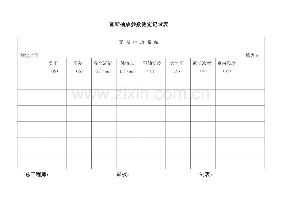 瓦斯抽放相关表格.doc_第1页