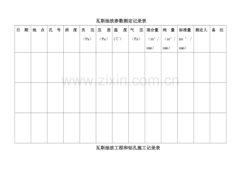 瓦斯抽放相关表格.doc_第3页