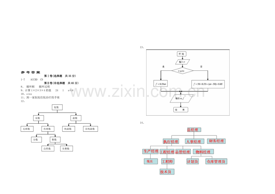 高二数学北师大版选修1-2同步练习：第2章-框图(二)-Word版含答案.docx_第3页